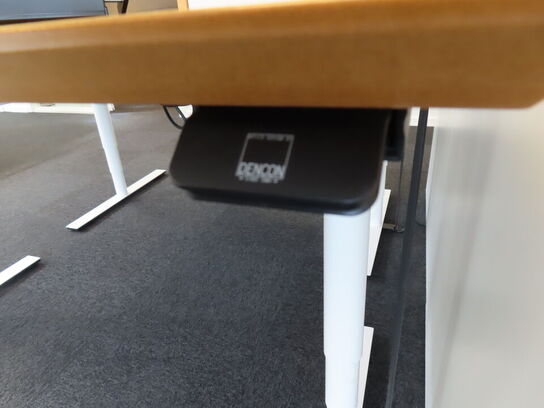 Hæve/sænkebord m. skuffer og søjle til skærm - 160x90 cm. DENCON