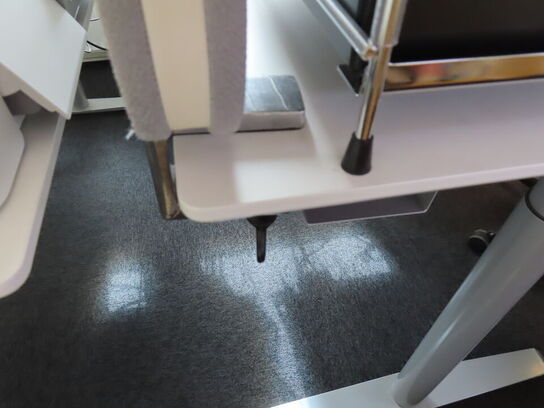 Hæve/Sænkebord med LINTEX afskærmning 160x80 cm. DENCON