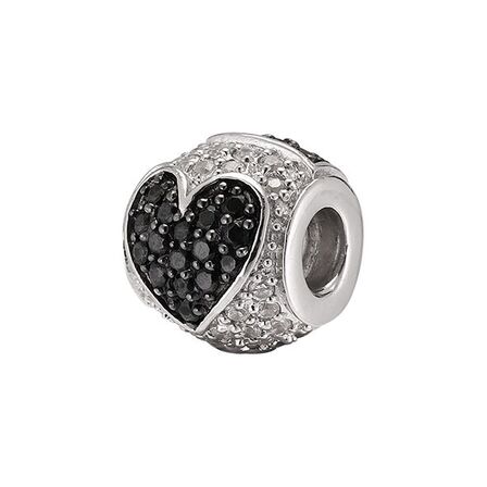 Black Heart Charm - Str. One Size