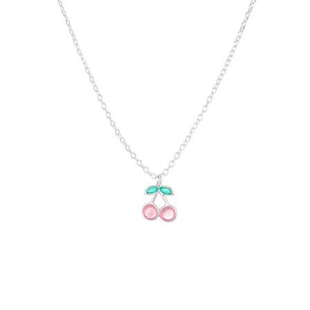 Pink Cherry Kids Necklace - Str. 40+5