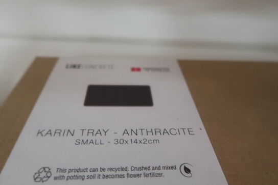 2 stk. LIKEconcrete Karin bakke antracitgrå 30x14 cm - ass. Farver 