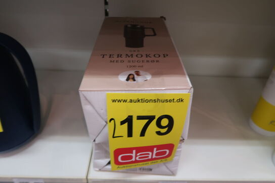 2 stk. Olsen Home Termokop m. sugerør, 1200ml