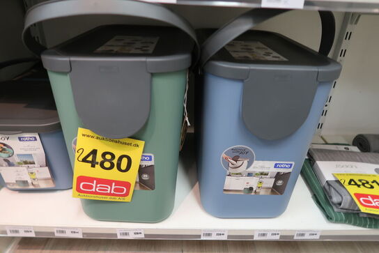 2 stk. Rotho affaldsspand 25 liter & 2 stk. Rotho affaldsspand 6 liter 