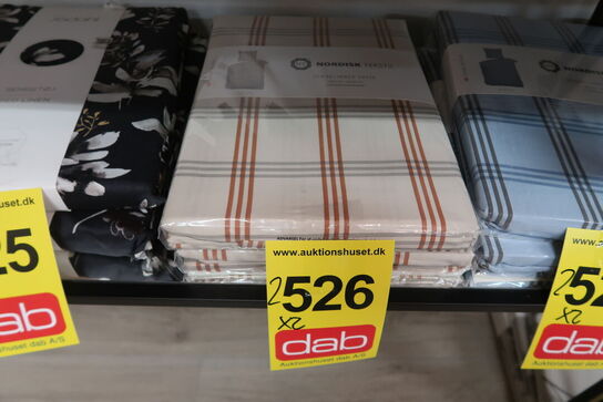 2 sæt Nordisk Tekstil Hartvig sengetøj sand 140x220 cm