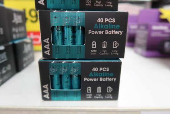 6 pk. AAA alkaline batteri 40 pak