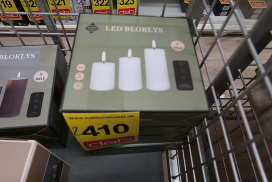 4 pk. Cozzy LED bloklys hvid med fjernbetjening udendørs 3 stk.