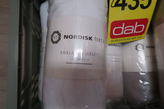 6 stk. Night & Day jersey boxlagen hvid 180x200x30 cm - ass. Farver 