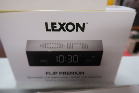 Lexon Flip Premium vækkeur LR152 Sølv