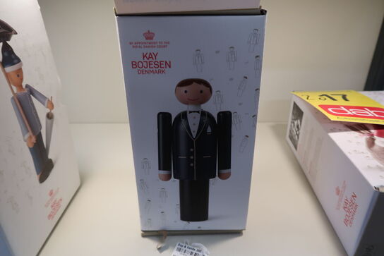 Kay Bojesen Brudgom blå/sort/hvid 18,5 cm