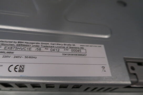 Induktionskogeplade SIEMENS EX875HVC1E