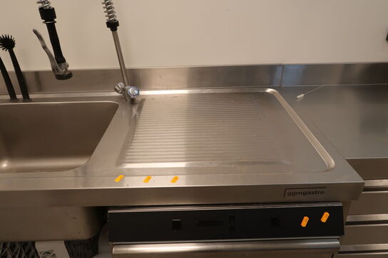 Rustfri opvaskebord med armatur GGM GASTRO