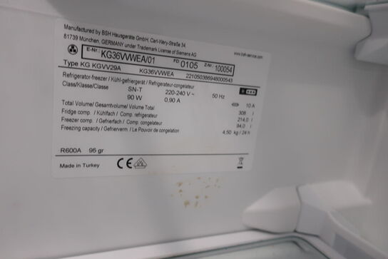 Køle/fryseskab SIEMENS KG KGVV29A