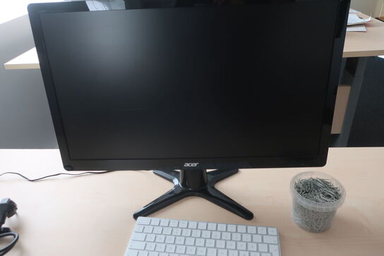 El. hæve/sænke skrivebord med indhold