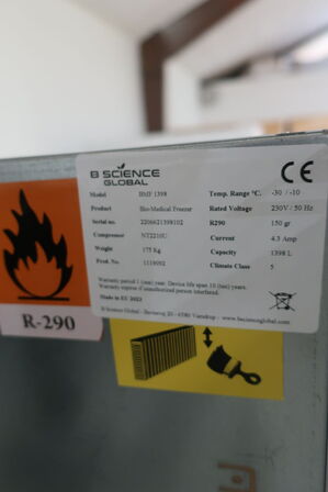 Fryseskab B SCIENCE LABFREEZ 628