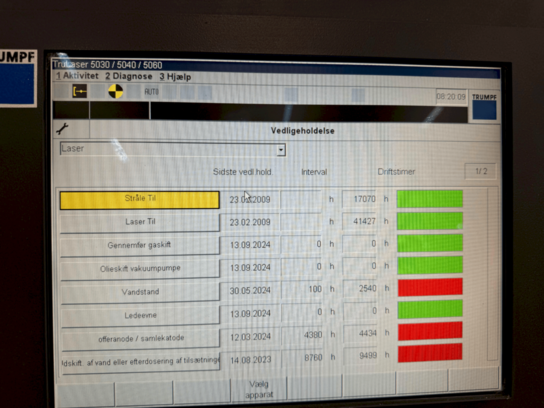 Co2-laserskæremaskine TRUMPF TruLaser 5040