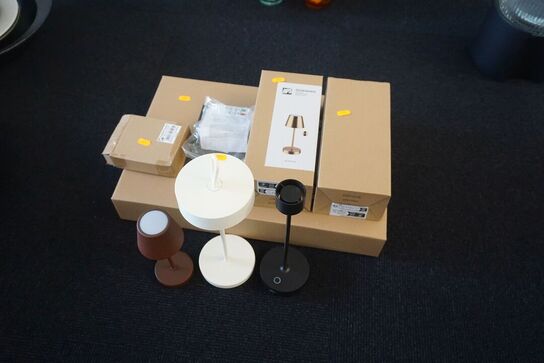 Diverse lamper inkl. lader 