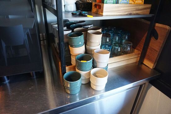 Diverse kaffekopper, glas mv. 