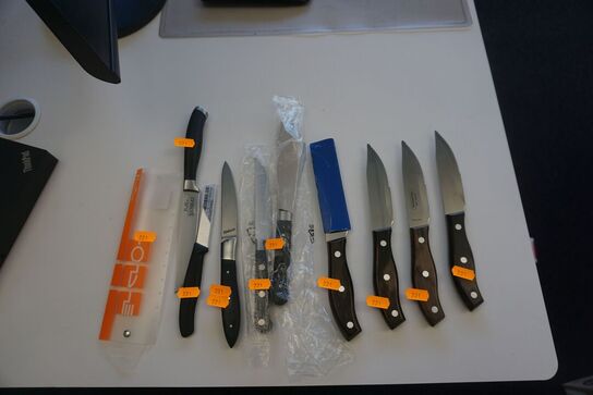 9 stk. knive 