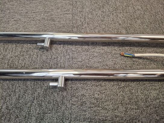 2stk krom håndklædetørre til el   STRØMBERG