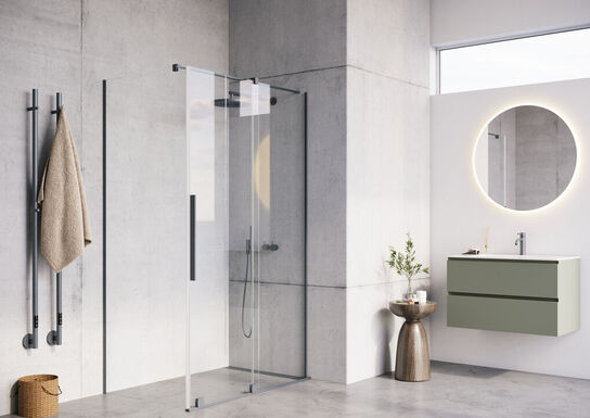 Glas bruse skydedør STRØMBERG