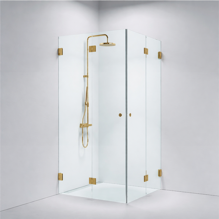 Flex bruseafskærmning med Børstede guldbeslag STRØMBERG