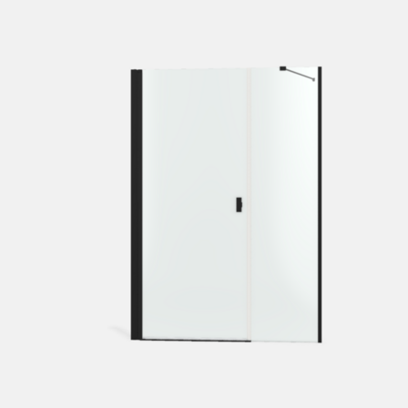 Glas svingdør med sidepanel   STRØMBERG