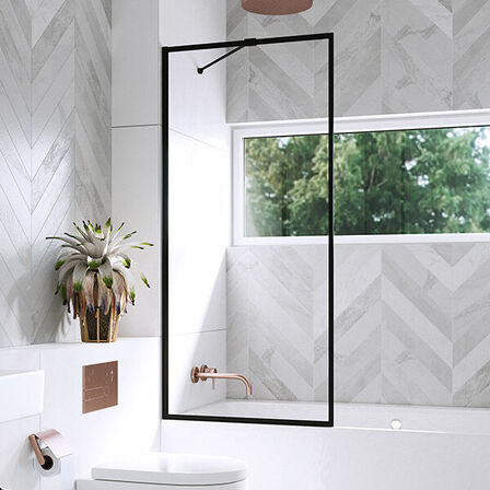 Sort Frame Badekarvæg STRØMBERG