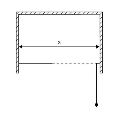 Strømberg svingdør med sidepanel,  sort profile STRØMBERG