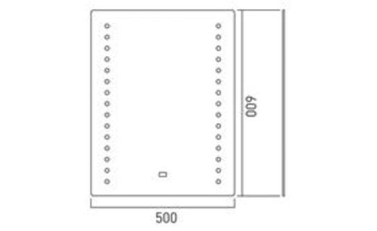 Lysspejl med sensor og 1 række STRØMBERG