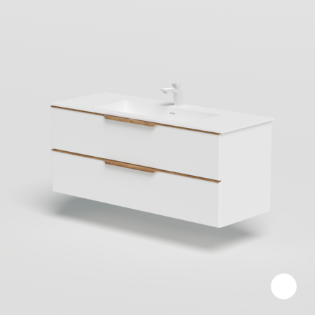 Hvidt Dobbelt Badeværelsesskab  STRØMBERG