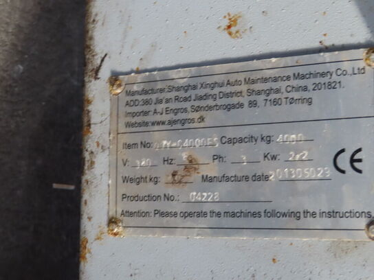 2 søjlet 4 tons lift