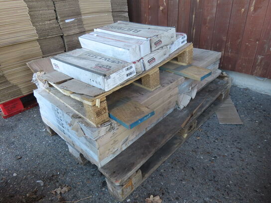 Palle med diverse fliser samt svejseelektroder