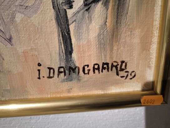 Maleri I. DAMGAARD 45x55 CM