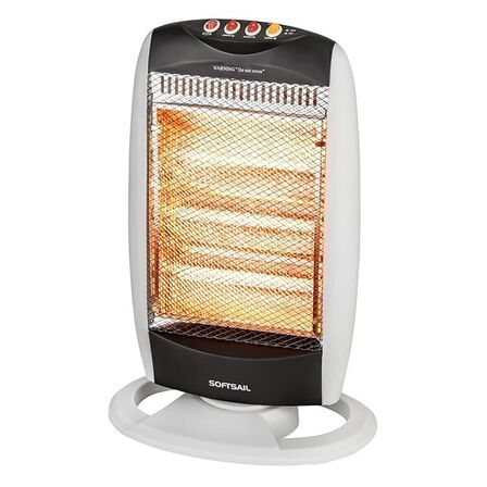 5 stk. softsail oscillerende halogenvarmer 400-800-1200w(ubrugt)