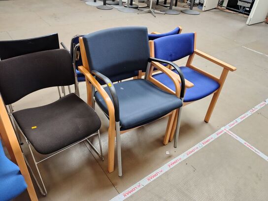 9 stole, assorterede