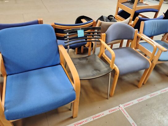 9 stole, assorterede