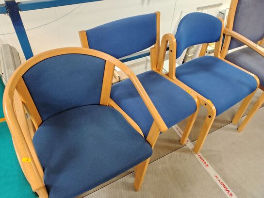 10 stole, assorterede