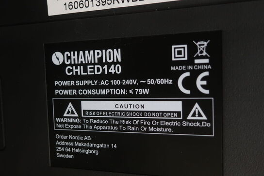 Fladskærms Tv 55" CHAMPION Model: CHLED 140