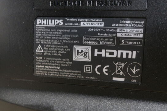 Fladskærms Tv 42" PHILLIPS Model: 42PFL3207H/12