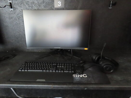 27" curved gaming monitor, ASROCK PHANTOM GAMING pg27f15rs1a 