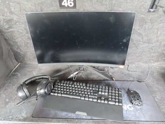 27" curved gaming monitor, ASROCK PHANTOM GAMING pg27f15rs1a 