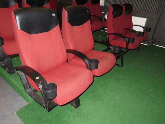 4 stk. biografstole på ramme