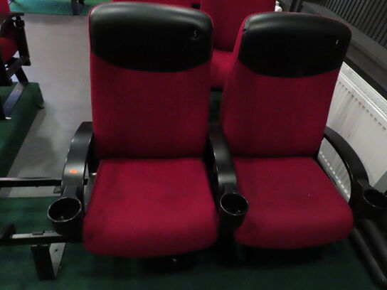 4 stk. biografstole på ramme