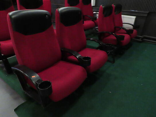 4 stk. biografstole på ramme