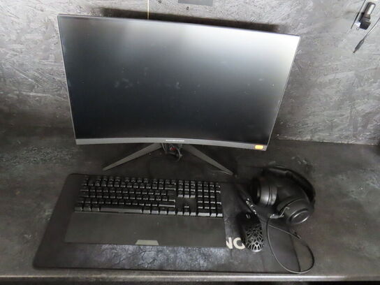 27" curved gaming monitor, ASROCK PHANTOM GAMING pg27f15rs1a 