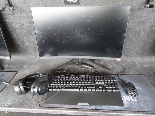 27" curved gaming monitor, ASROCK PHANTOM GAMING pg27f15rs1a 