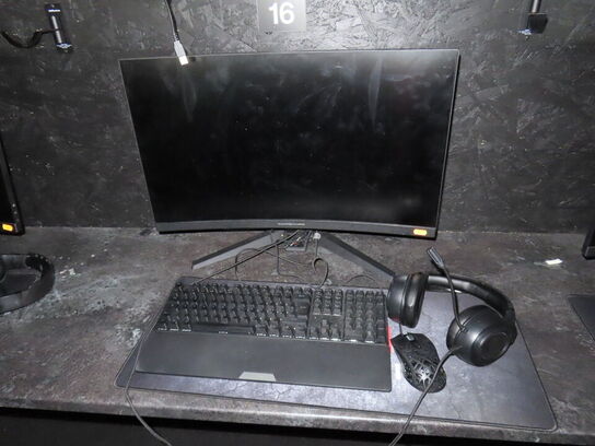 27" curved gaming monitor, ASROCK PHANTOM GAMING pg27f15rs1a 