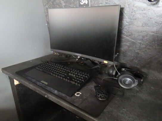 27" curved gaming monitor, ASROCK PHANTOM GAMING pg27f15rs1a 