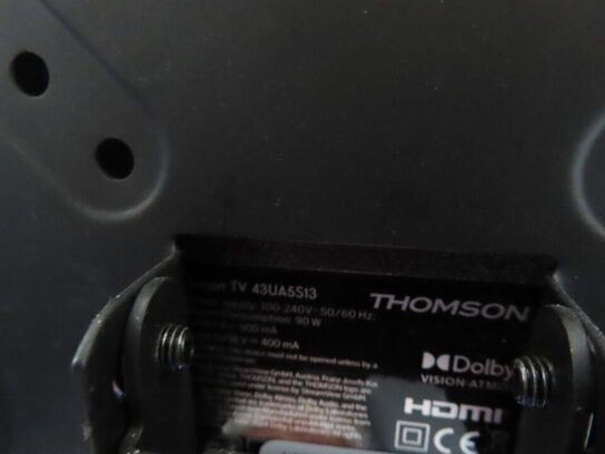 43" smart TV, THOMSON 43UA5S13 med fjernbetjening