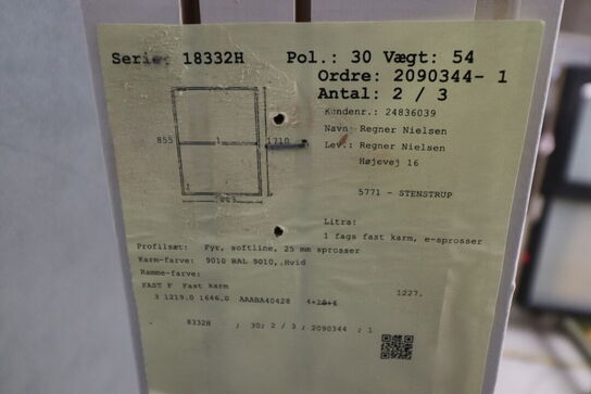 Vinduesparti med sprosse 